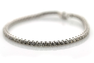 Diamond Tennis Bracelet - 63 G-H Color Diamonds, SI1-SI2 Clarity, 4.01 carat