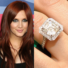 Asscher Cut Engagement Ring - Ashlee Simpson