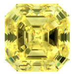 Fancy Yellow Asscher Cut Diamond