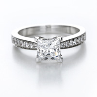 Channel Set Diamond Engagement Ring