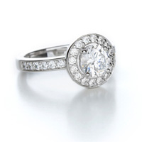 Halo Diamond Engagement Ring