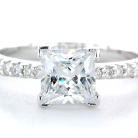 Pave Diamond Engagement Ring