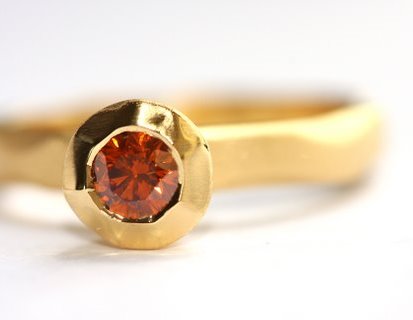 Orange Diamond Ring